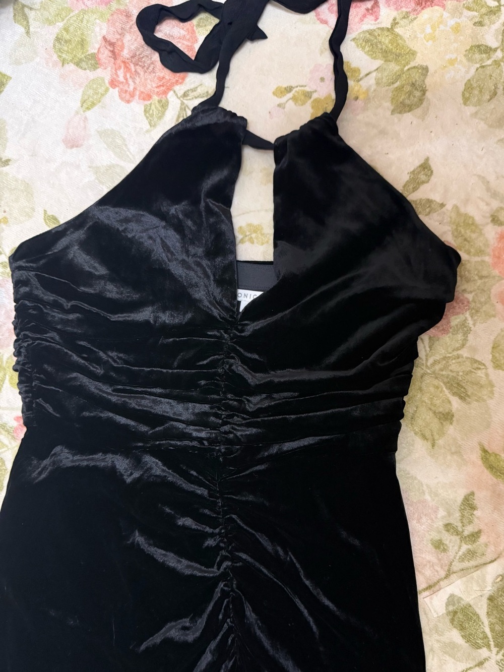 VERONICA BEARD Josette ruched velvet halterneck midi dress $798 Size 4 - Picture 13 of 15